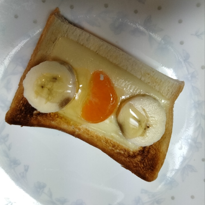 チーズトーストアレンジ バナナ&みかんのせて